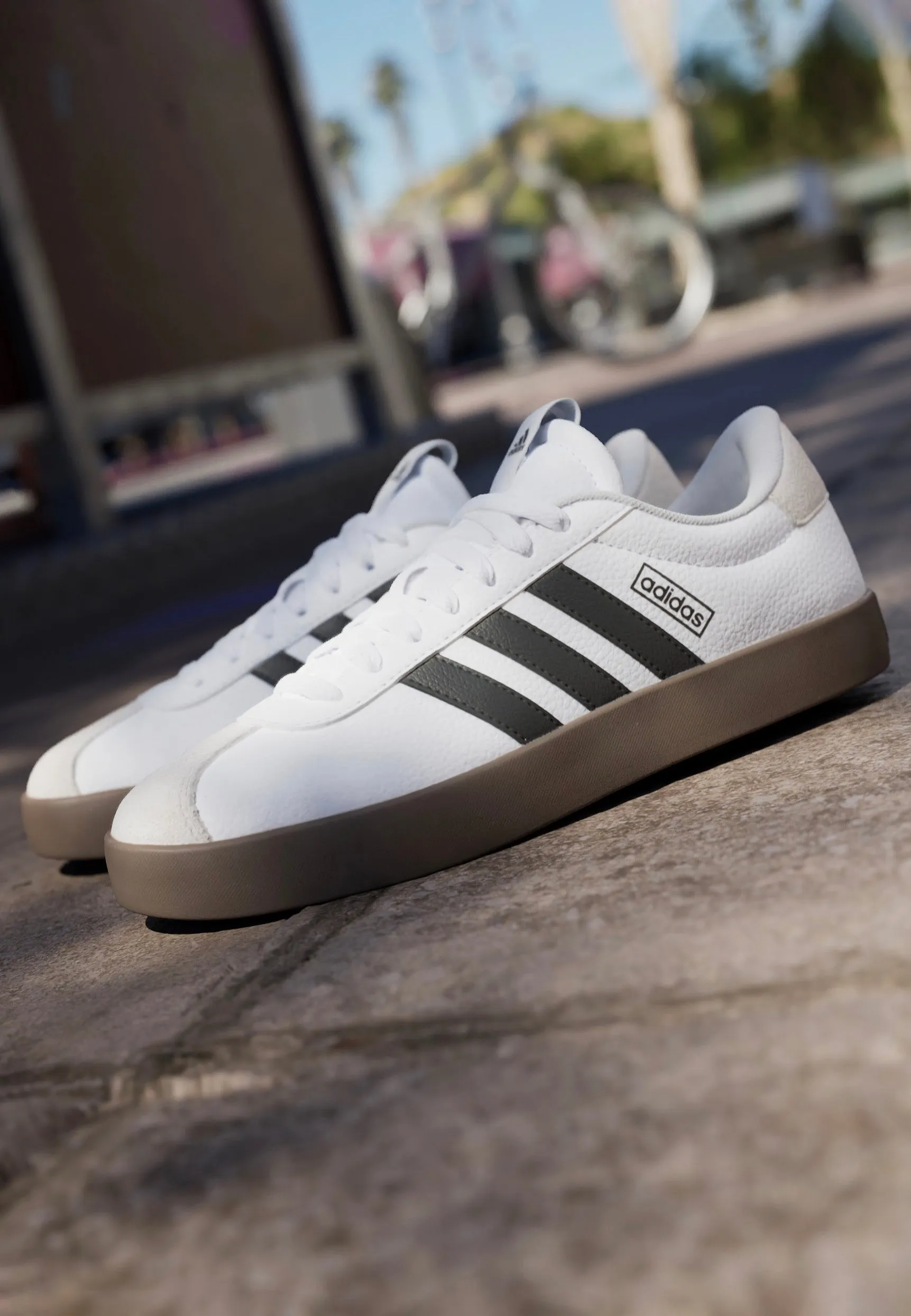 Adidas - Vl Court 3.0 Ftwwht/Cblack/Greone - Girl Shoes