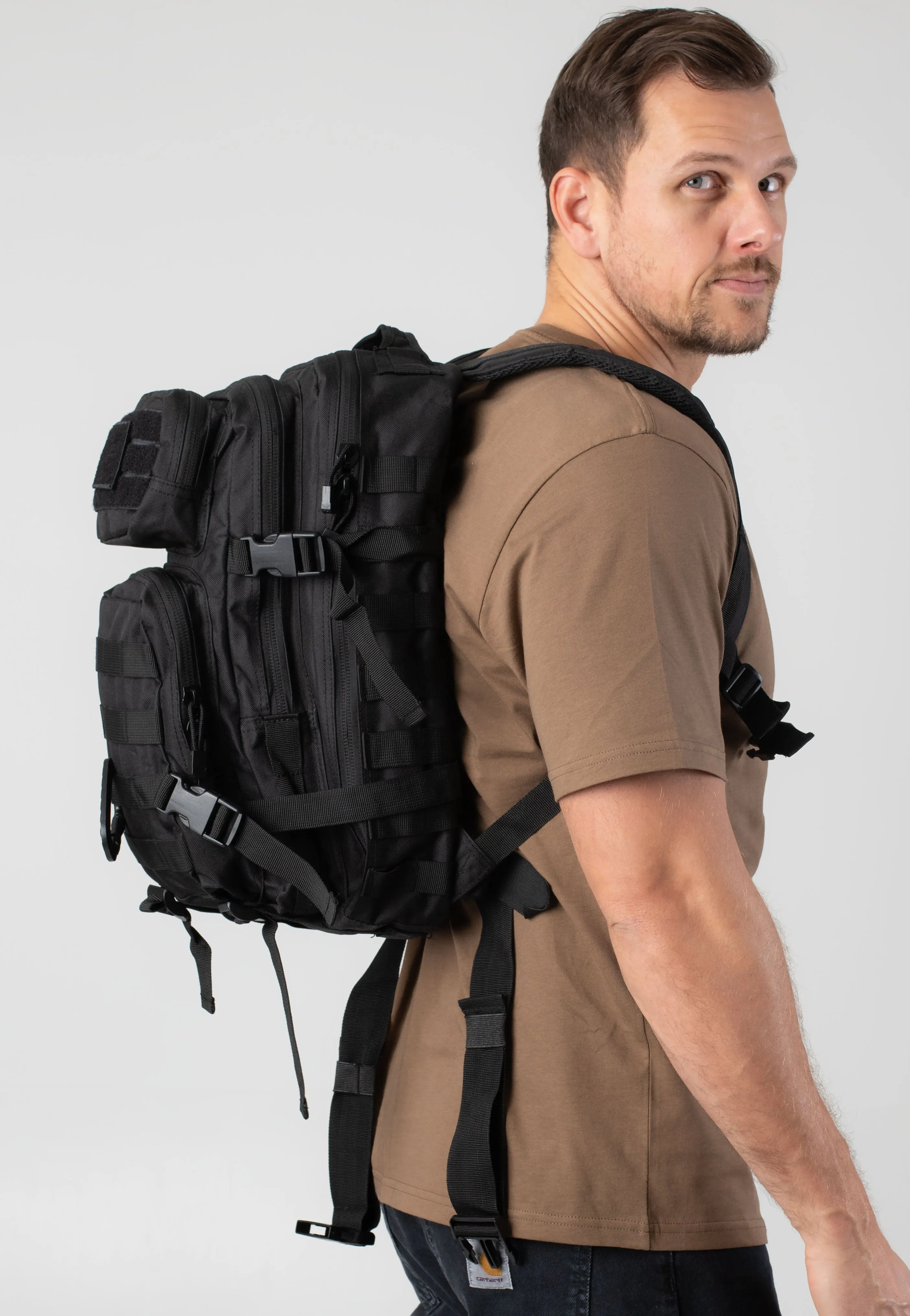 Brandit - Assault Pack Medium Black - Backpack