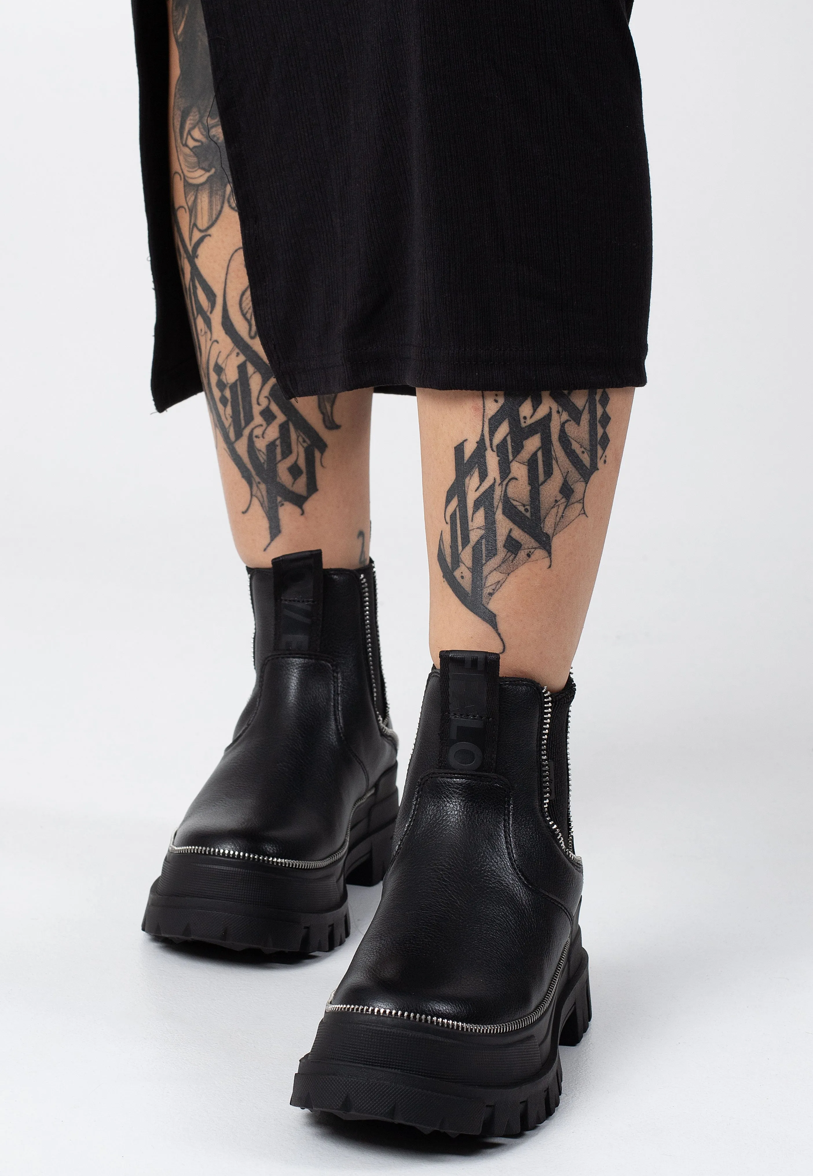 Buffalo - Aspha Chelsea Zip Black - Girl Shoes
