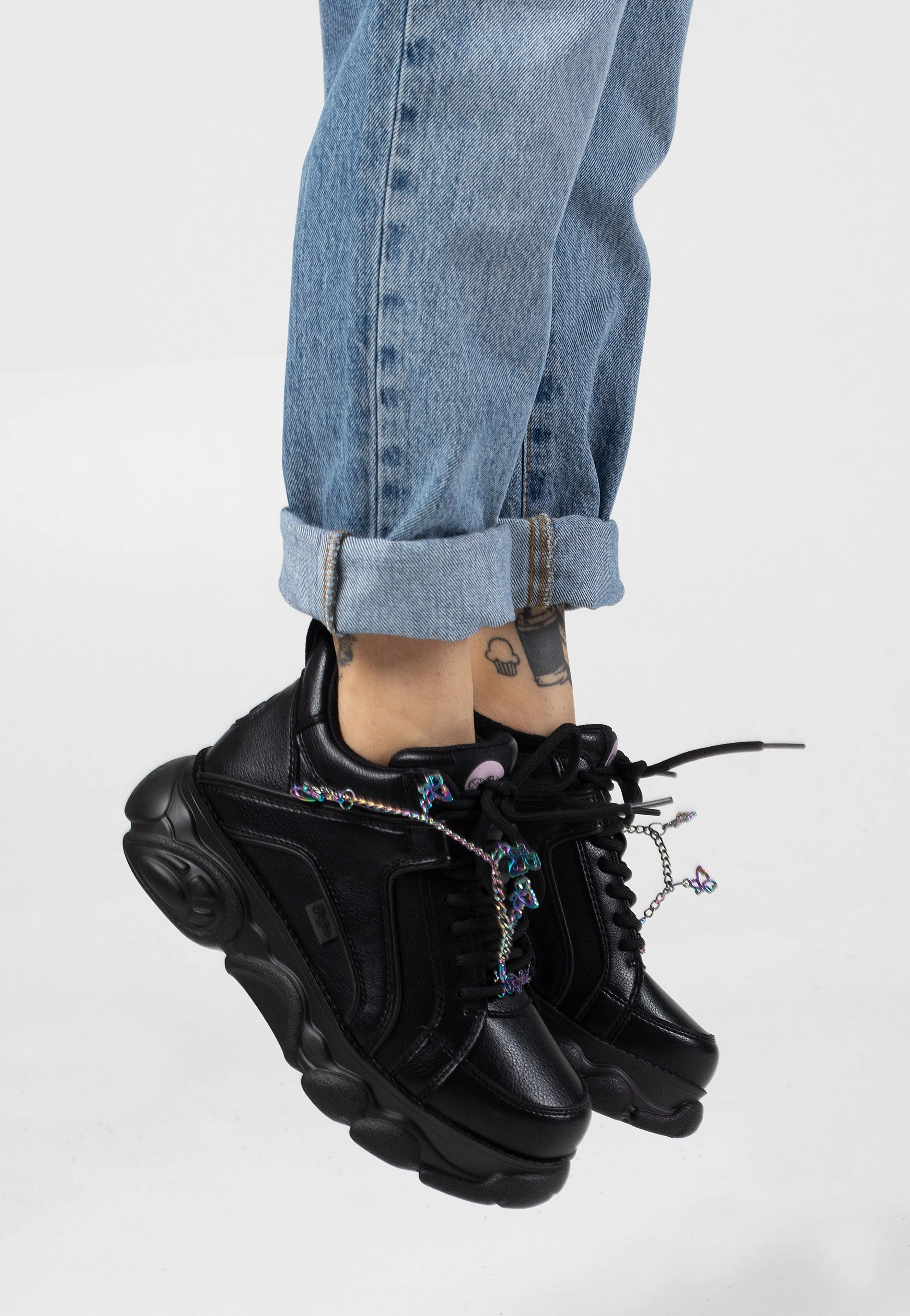 Buffalo - Cld Corin Chain Butterfly Vegan Nappa Black/Multi - Girl Shoes