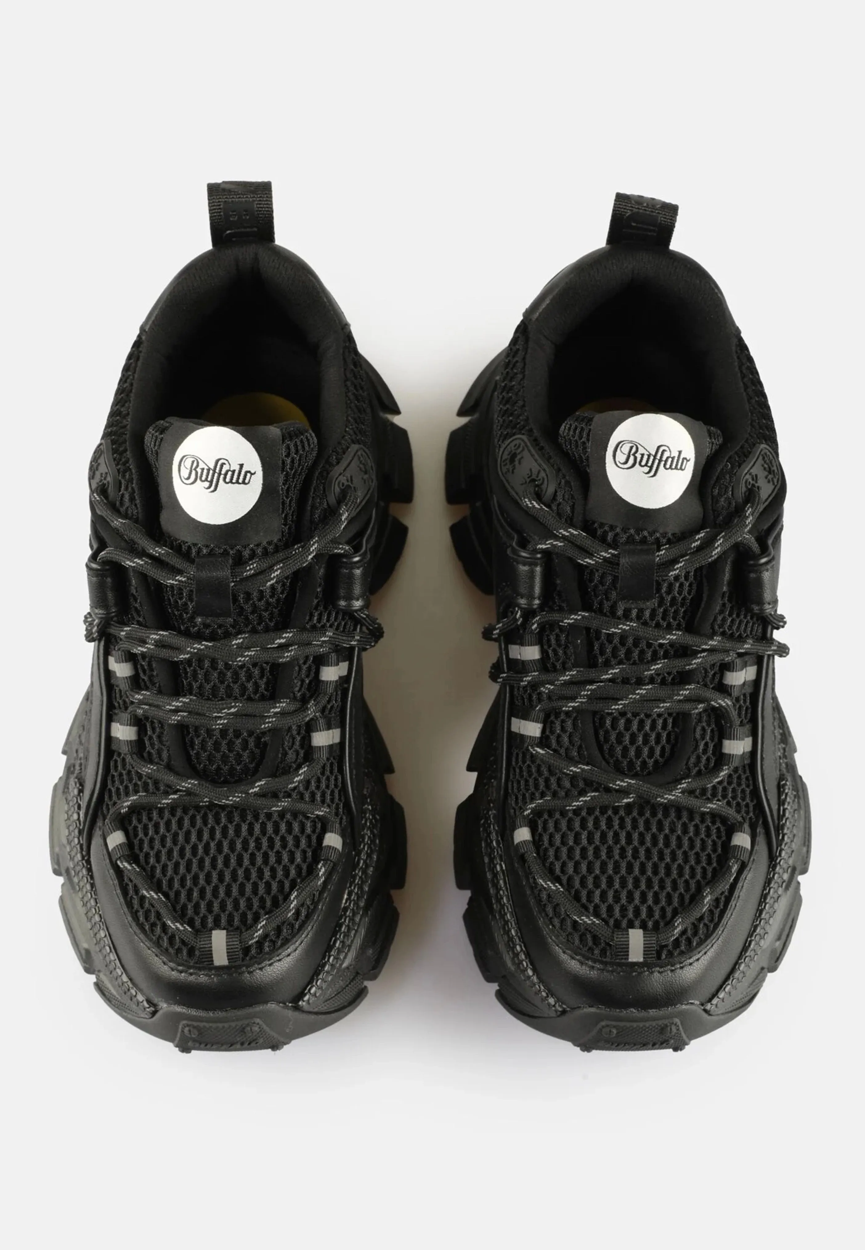 Buffalo - Saturn Lace Vegan Nappa/Mesh Black - Girl Shoes