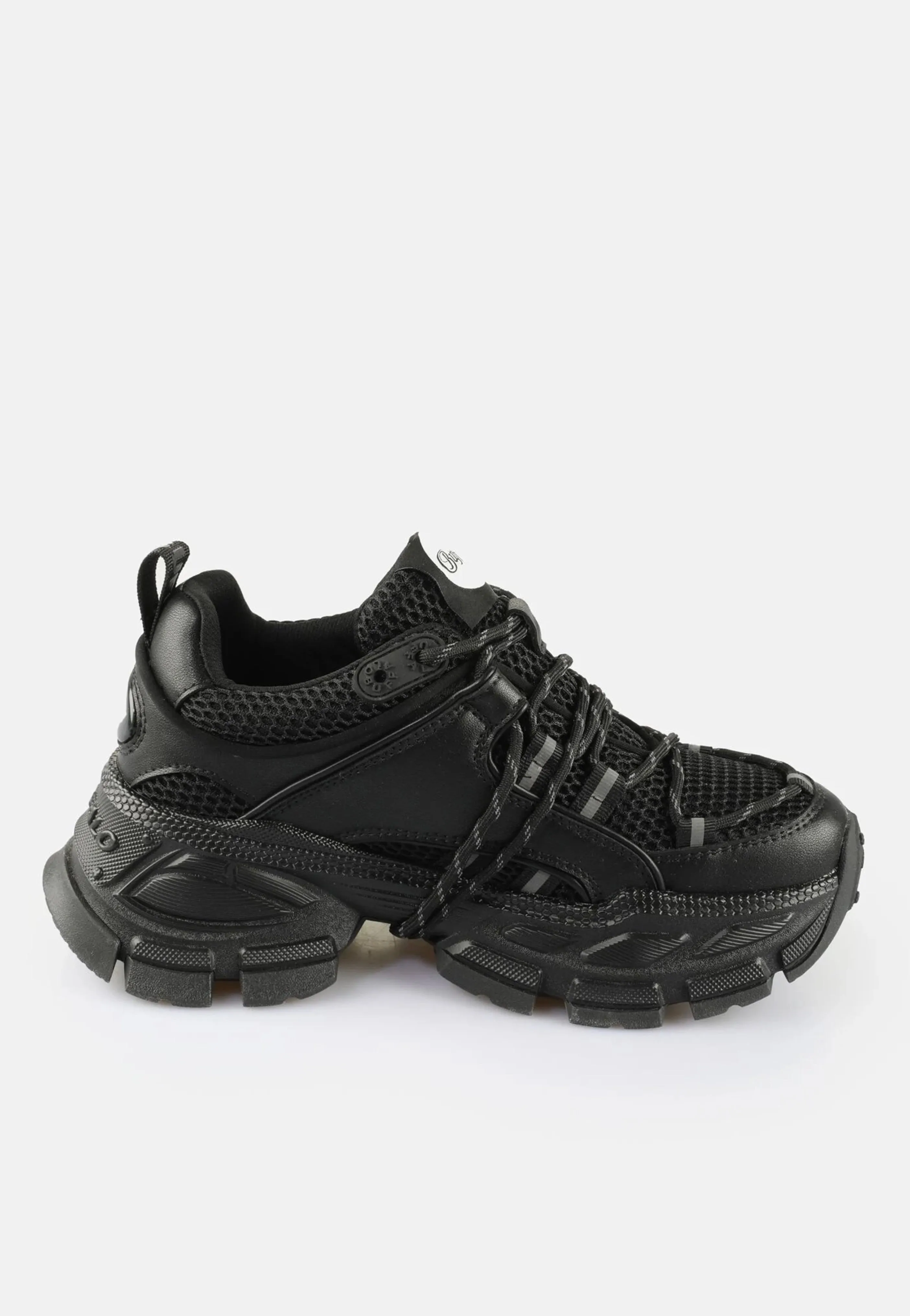 Buffalo - Saturn Lace Vegan Nappa/Mesh Black - Girl Shoes