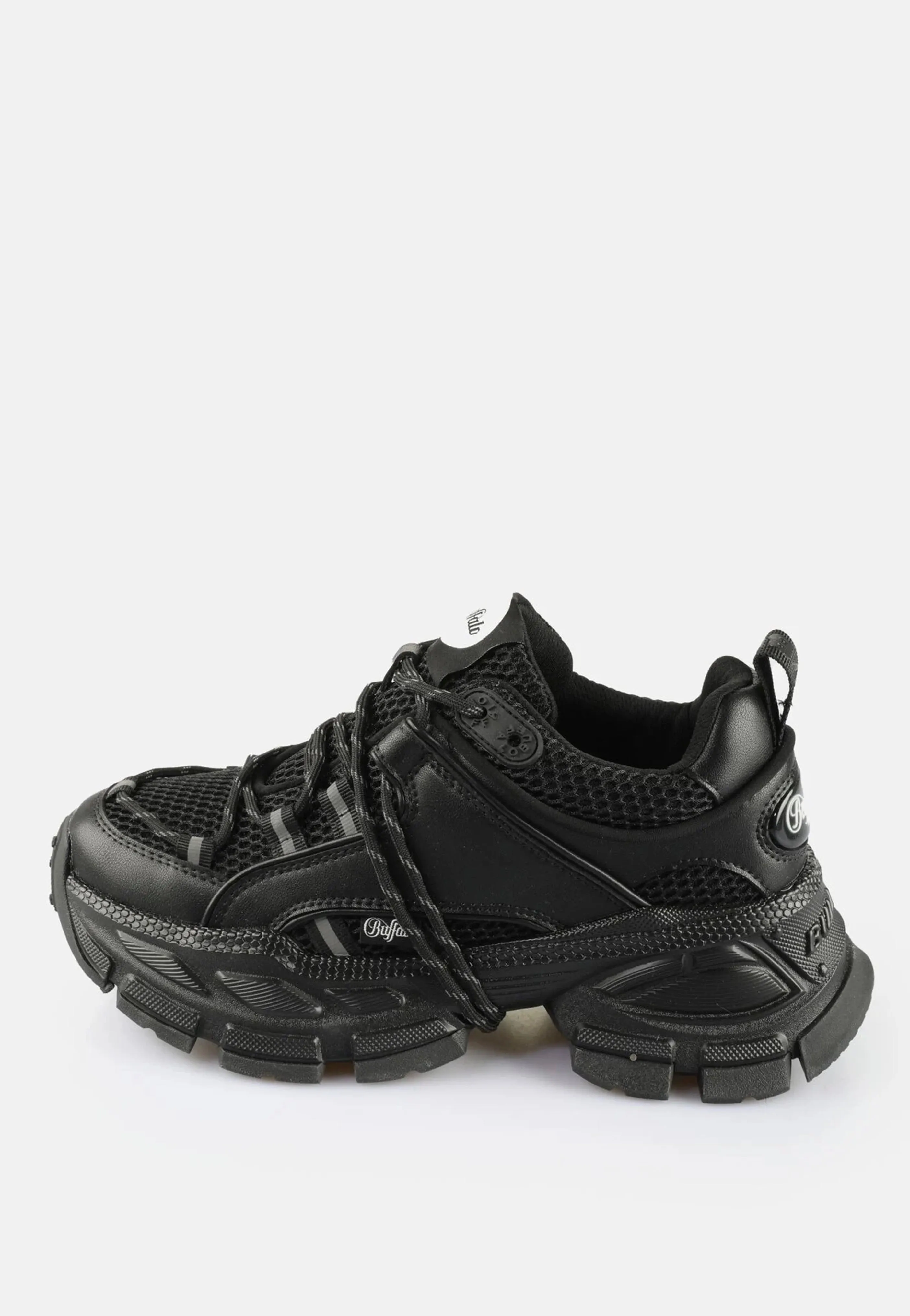 Buffalo - Saturn Lace Vegan Nappa/Mesh Black - Girl Shoes