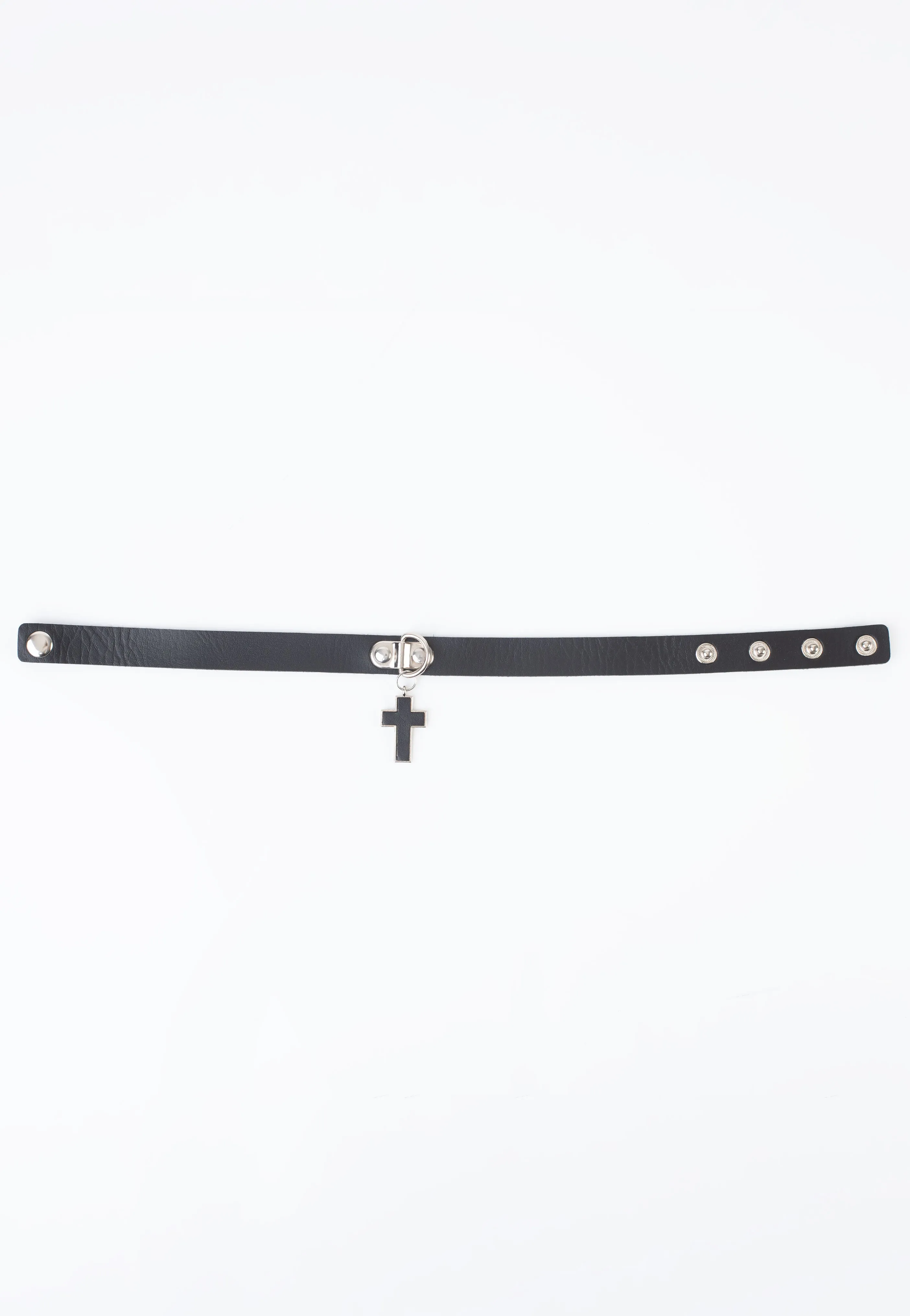 Bullet69 - Crucifix Pendant Neckband Black - Choker