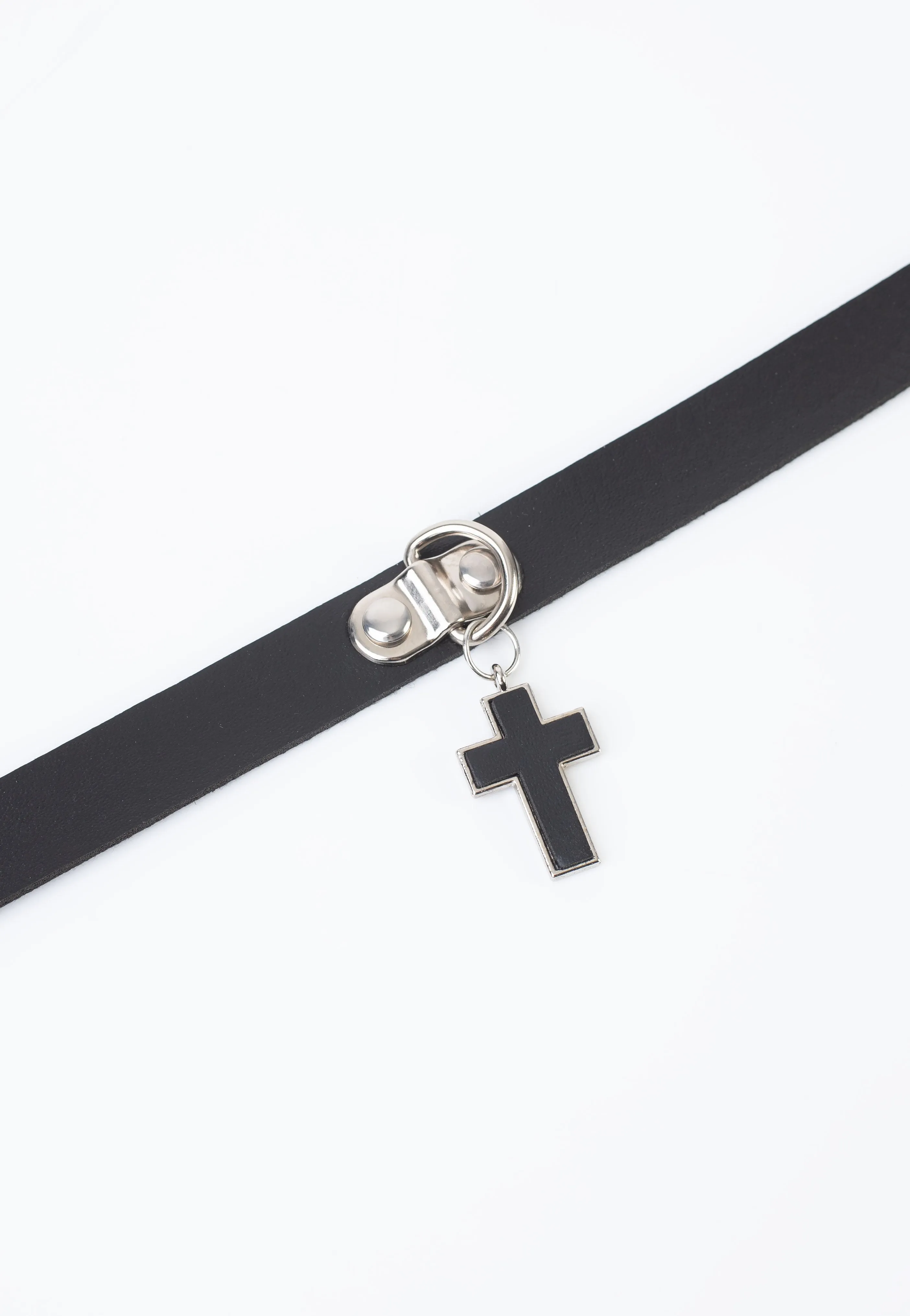 Bullet69 - Crucifix Pendant Neckband Black - Choker