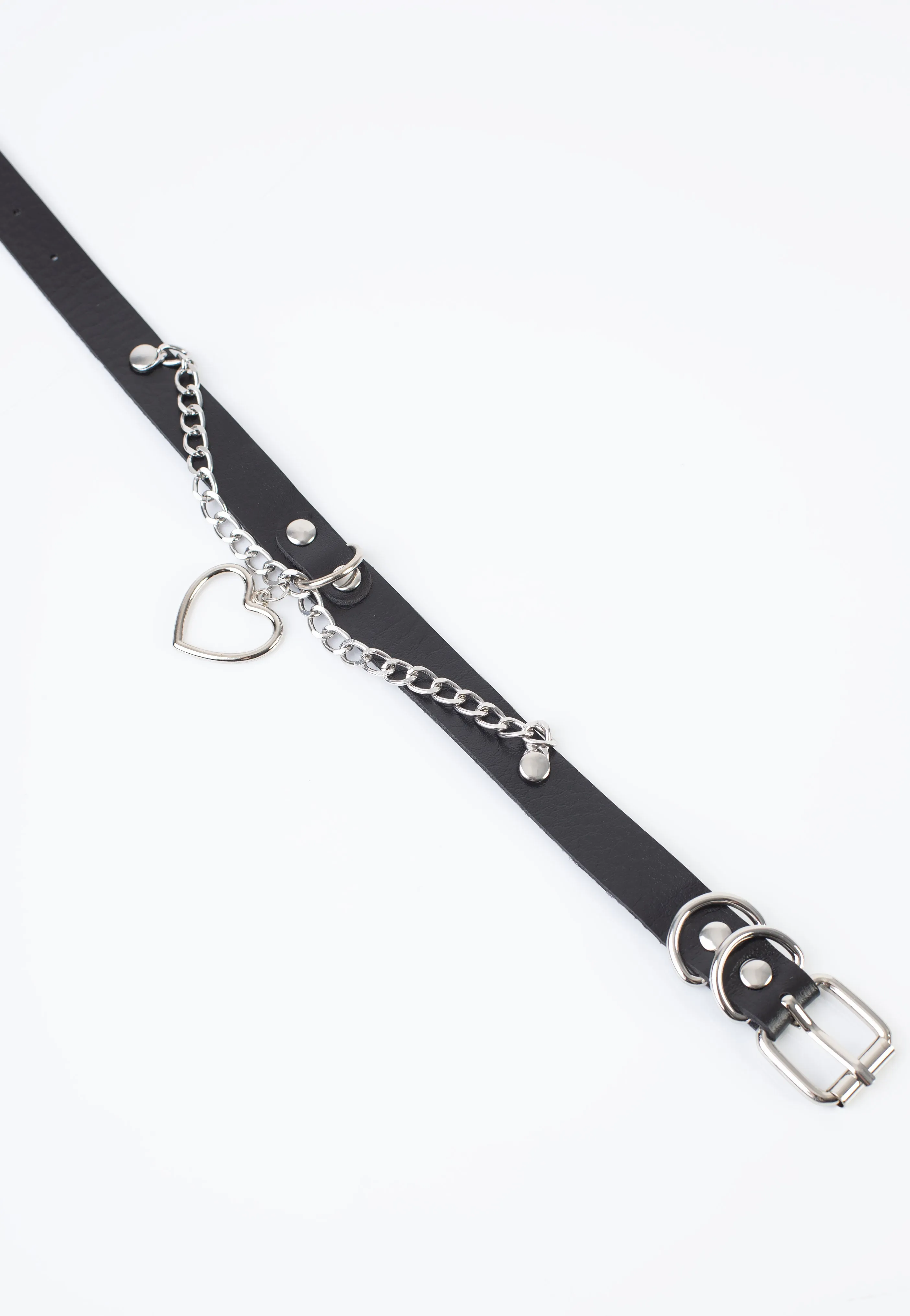 Bullet69 - Heart Chain Neckband Black - Choker