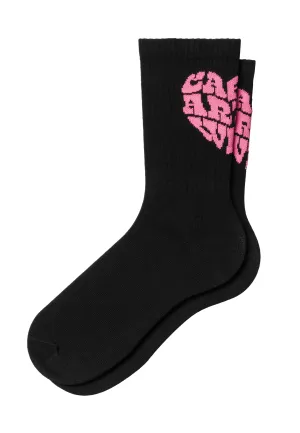 Carhartt WIP - Heartbreaker Black/Lumo Pink - Socks