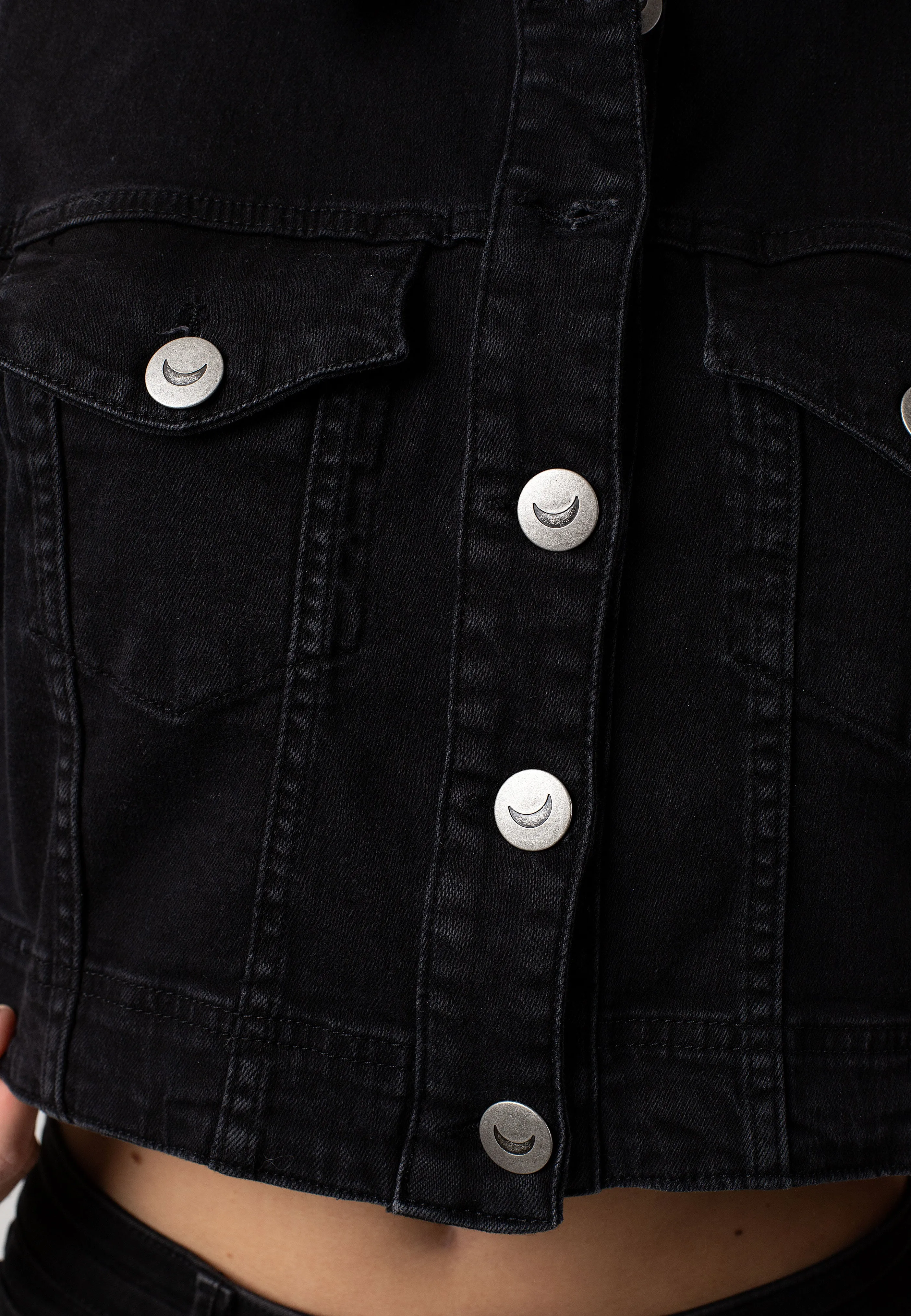 Dark Moon - Paz Cropped - Jeans Vest