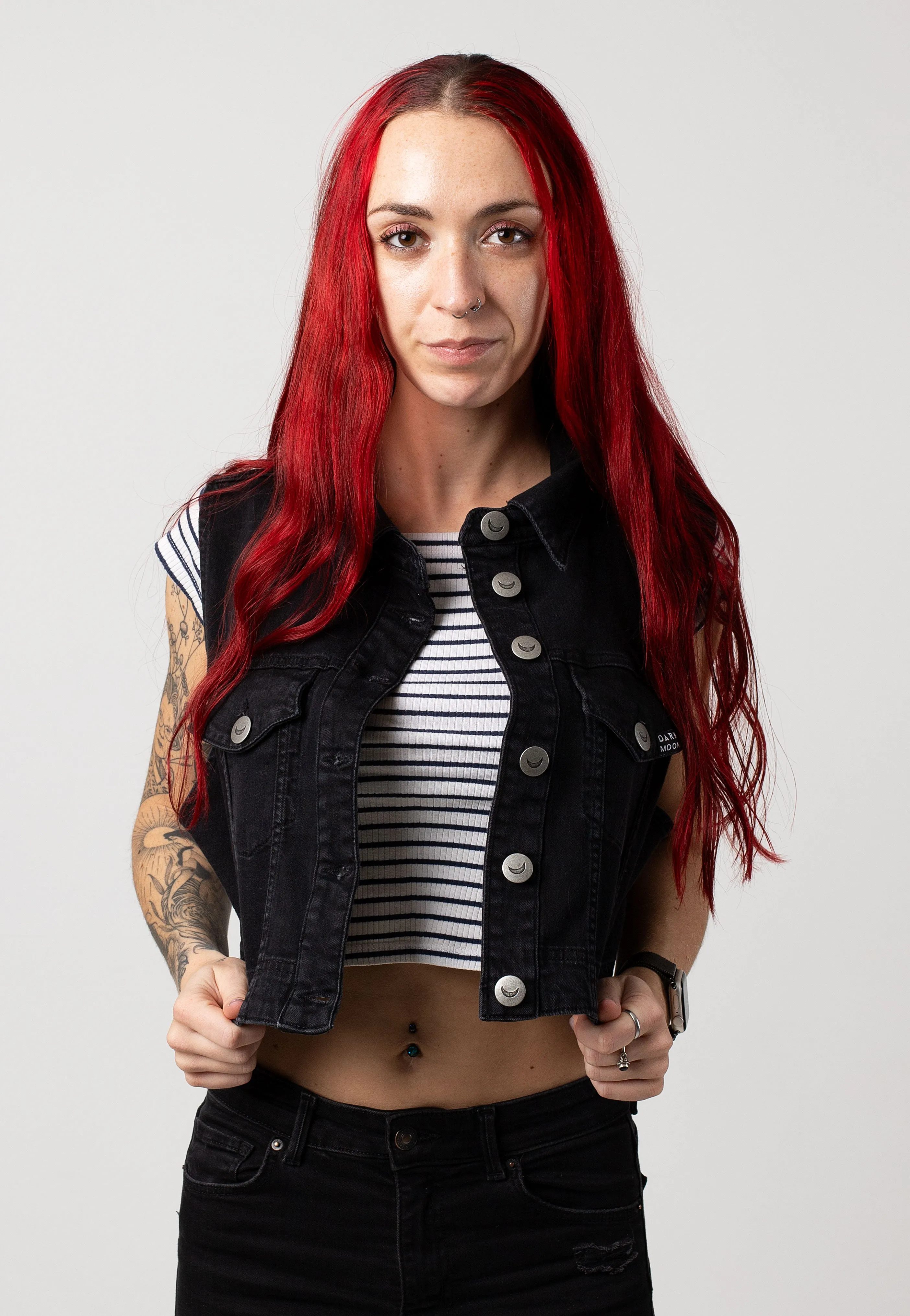 Dark Moon - Paz Cropped - Jeans Vest