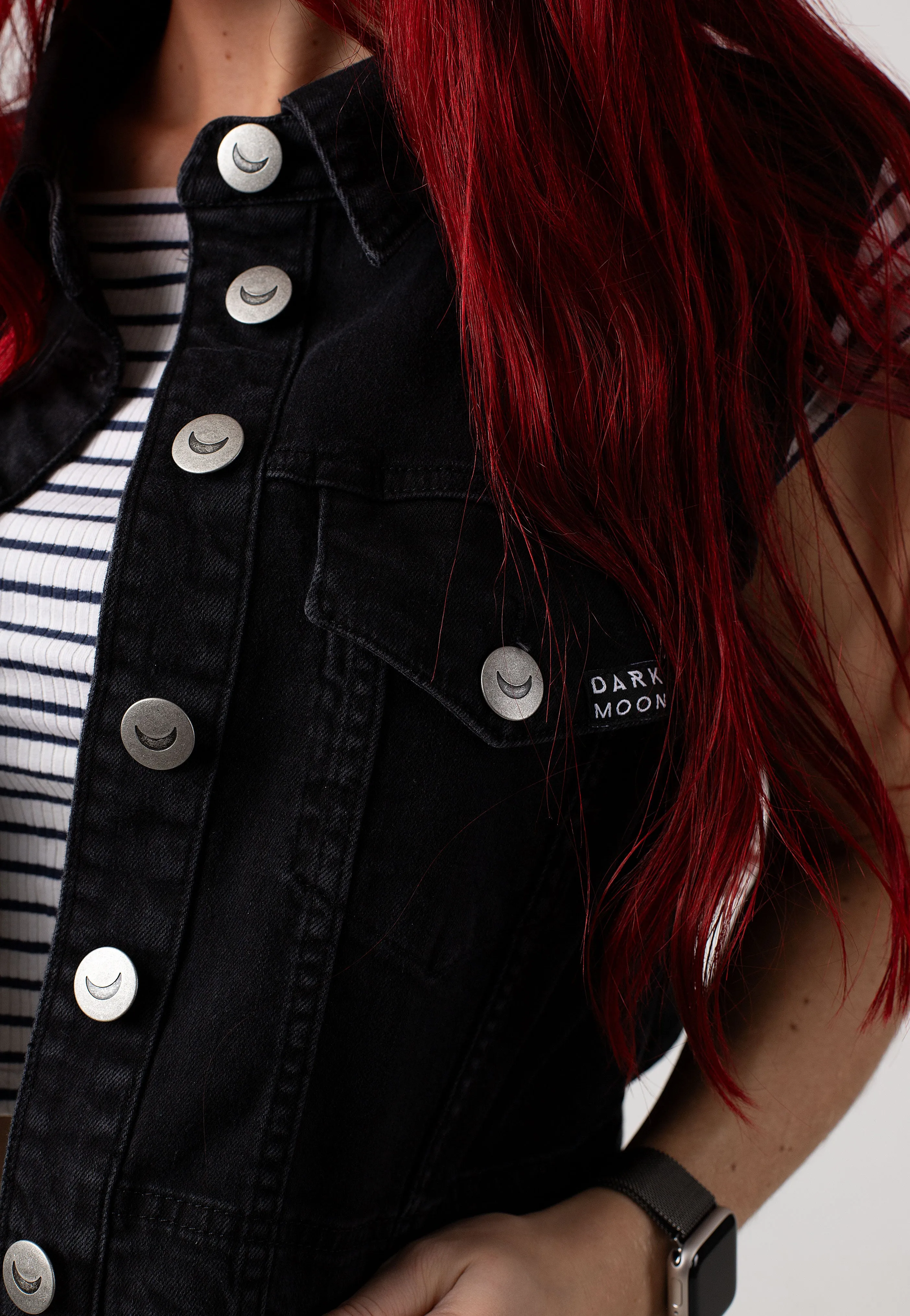 Dark Moon - Paz Cropped - Jeans Vest