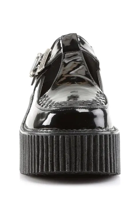 DemoniaCult - Creeper 214 Black Pat - Girl Shoes