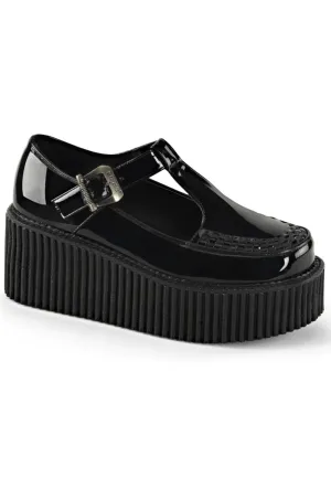 DemoniaCult - Creeper 214 Black Pat - Girl Shoes