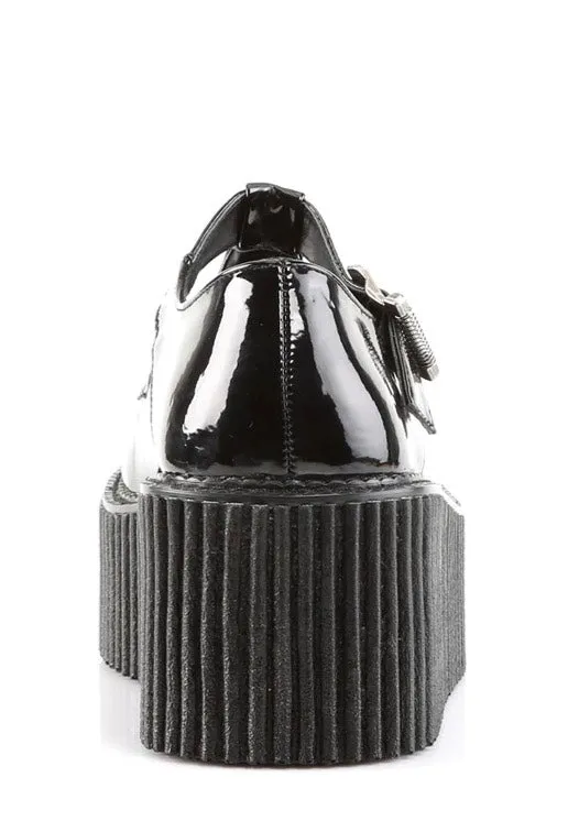 DemoniaCult - Creeper 214 Black Pat - Girl Shoes