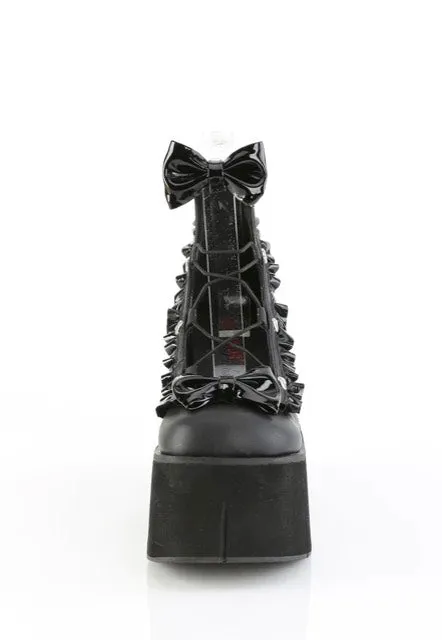 DemoniaCult - Kera 18 Black Vegan Leather - Girl Shoes
