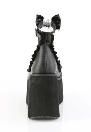 DemoniaCult - Kera 18 Black Vegan Leather - Girl Shoes