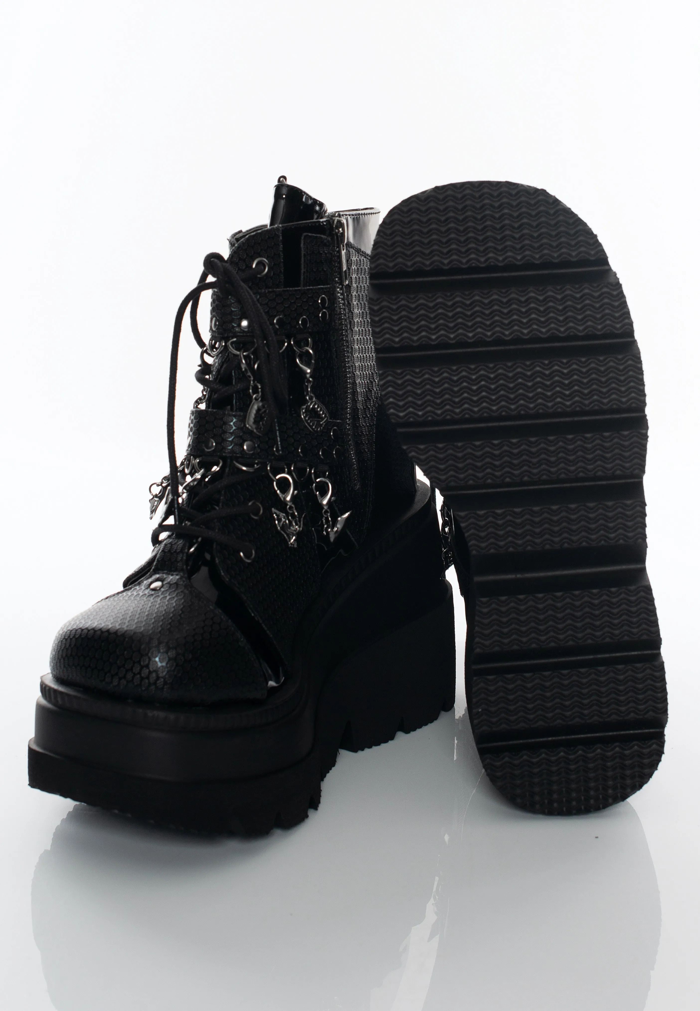 DemoniaCult - Shaker 66 Black Vegan Leather - Girl Shoes