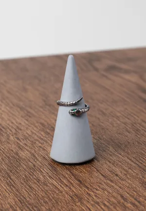 etNox - Schlange mit Zirkonia Silver - Ring