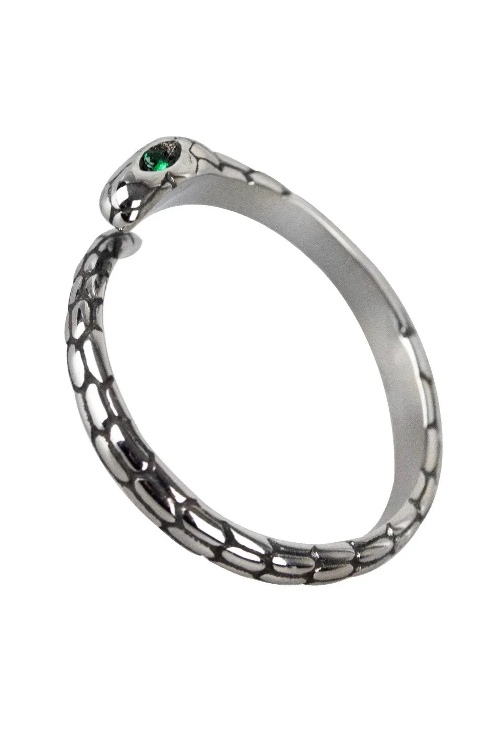 etNox - Schlange mit Zirkonia Silver - Ring