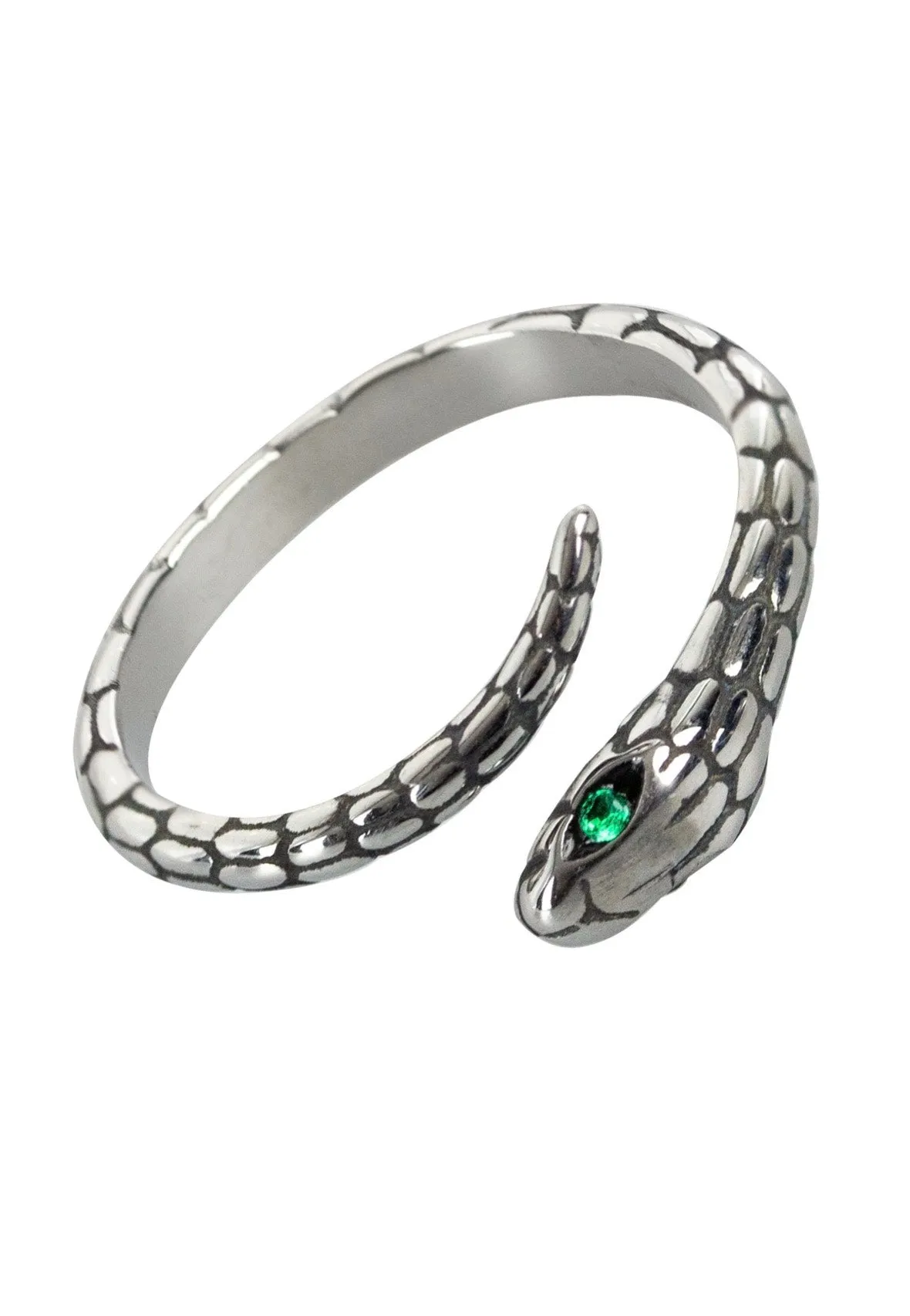 etNox - Schlange mit Zirkonia Silver - Ring