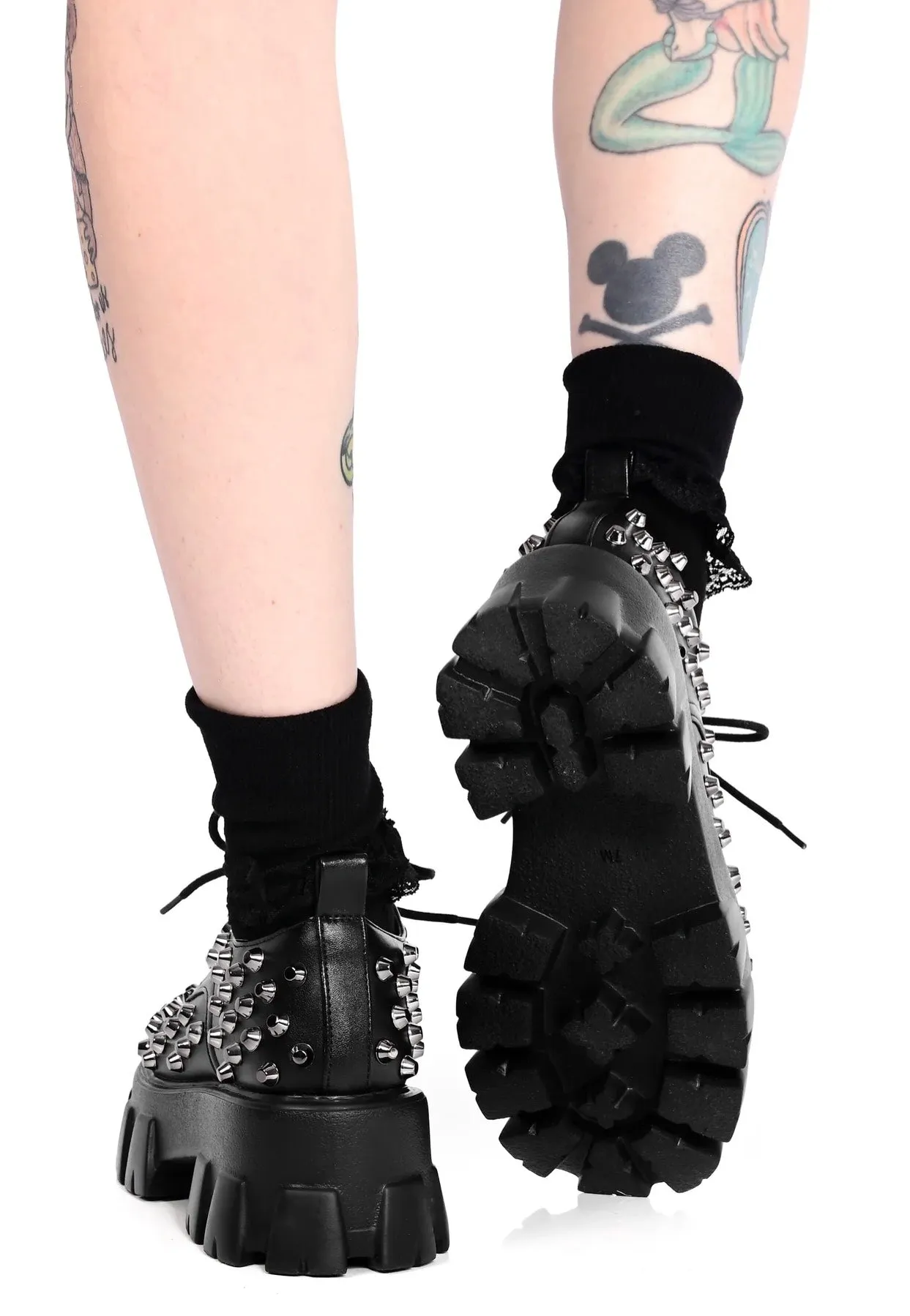 Foxblood - Studded Platform Oxford Black - Girl Shoes
