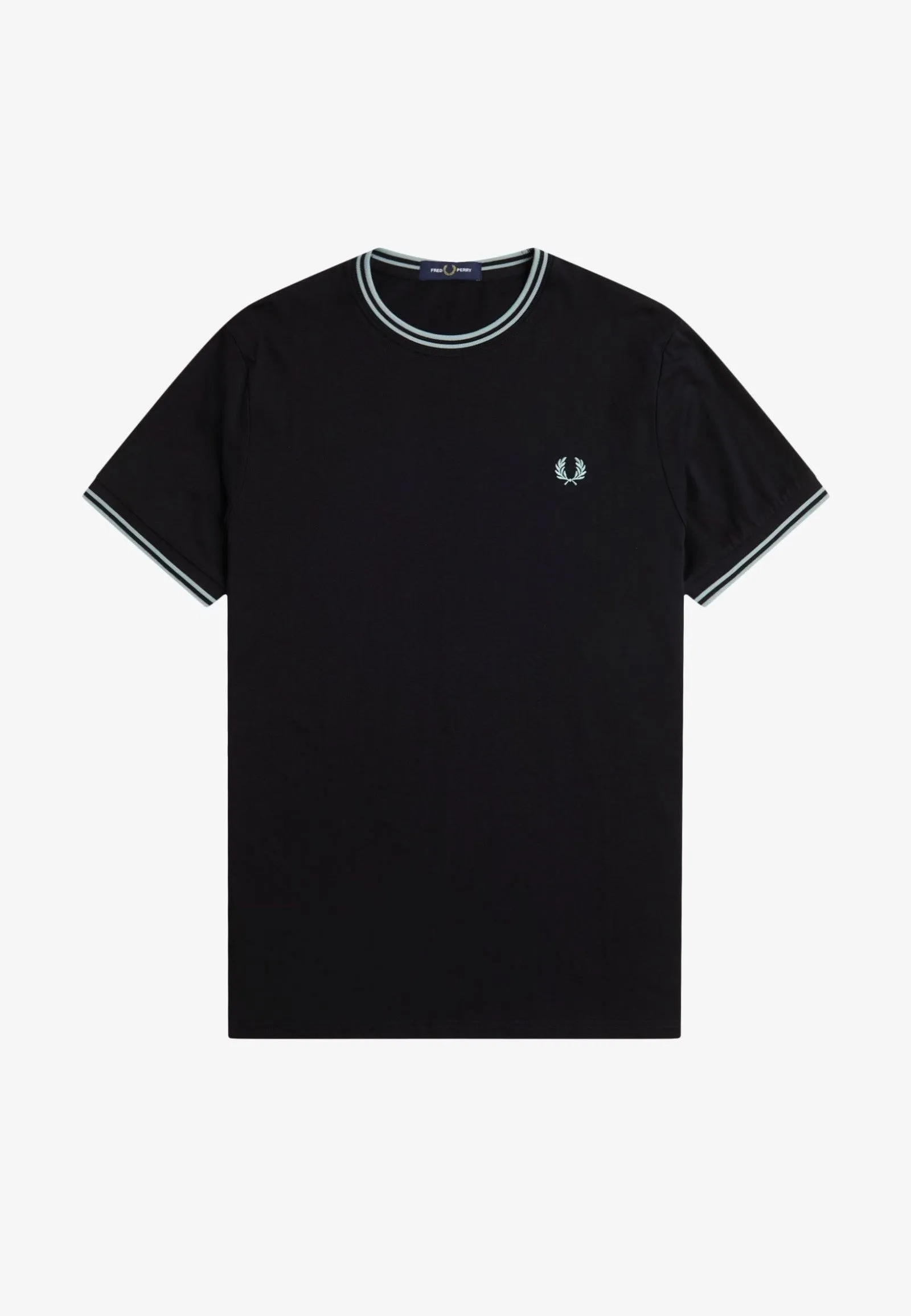 Fred Perry - Twin Tipped Black/Silverblue - T-Shirt