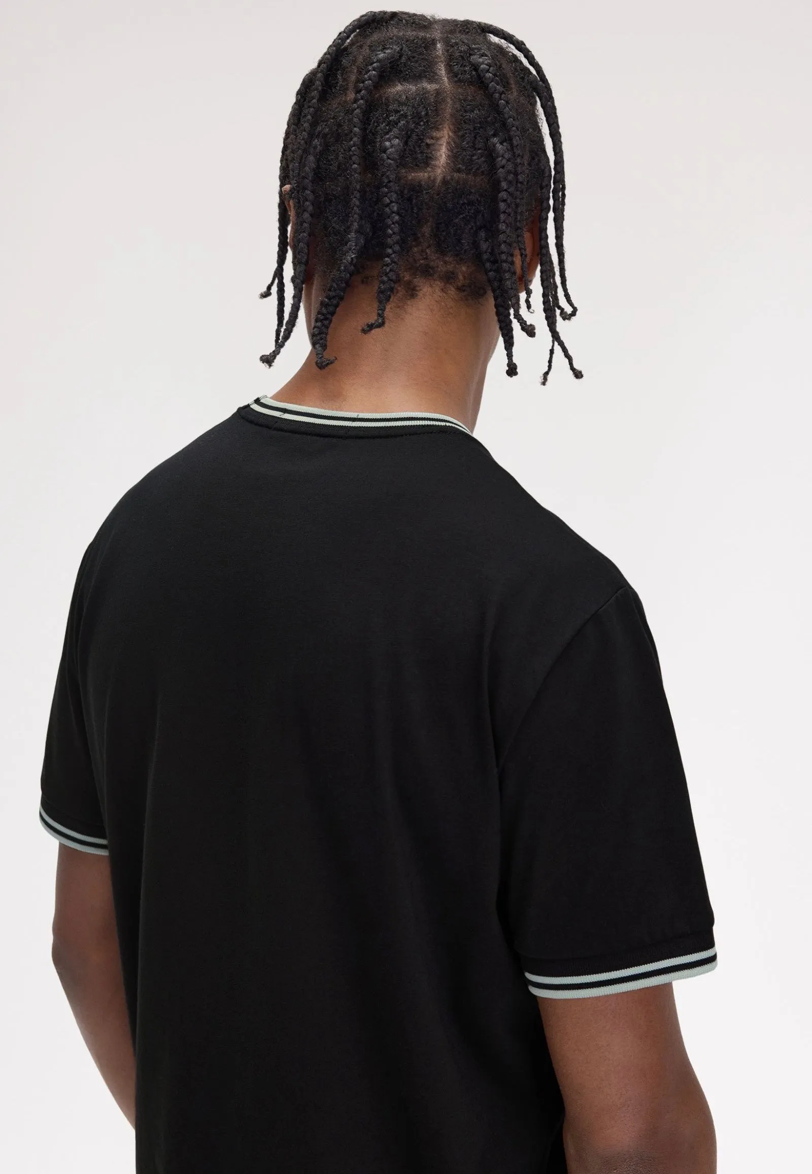 Fred Perry - Twin Tipped Black/Silverblue - T-Shirt