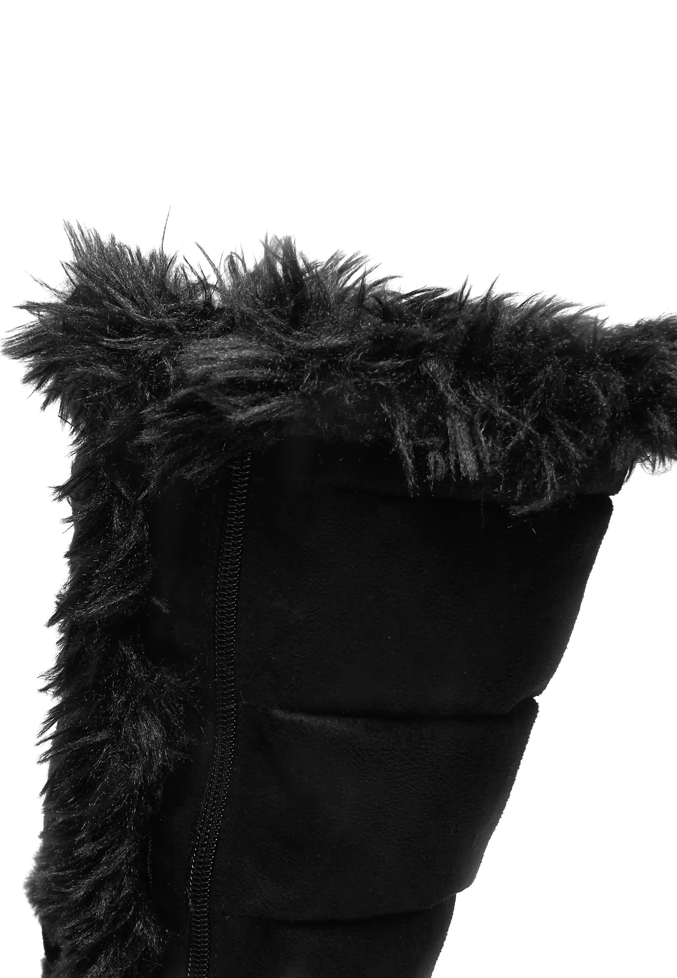 Koi Footwear x Twilight - La Push Crescent Platform Faux Fur Long Black - Girl Shoes