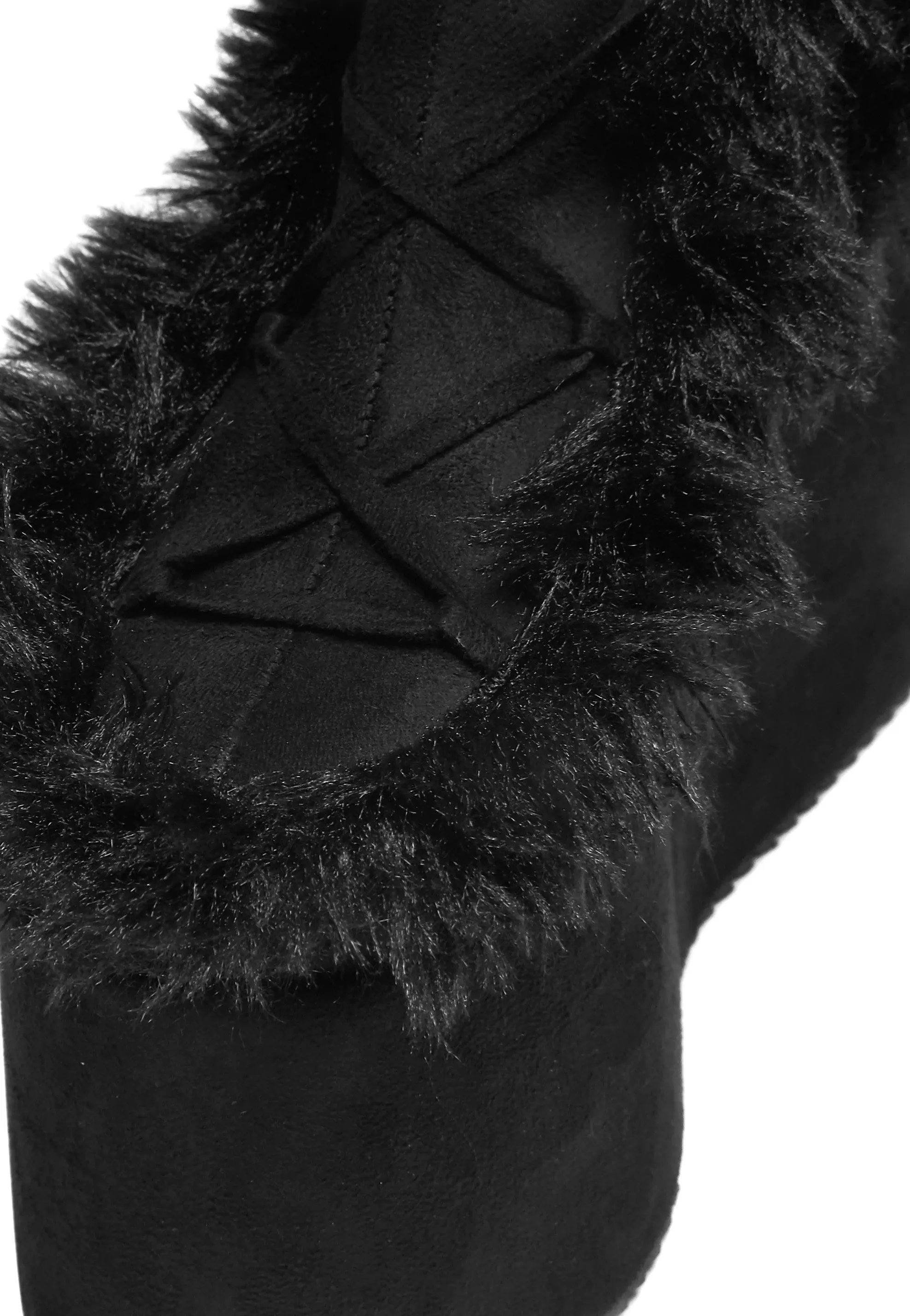 Koi Footwear x Twilight - La Push Crescent Platform Faux Fur Long Black - Girl Shoes