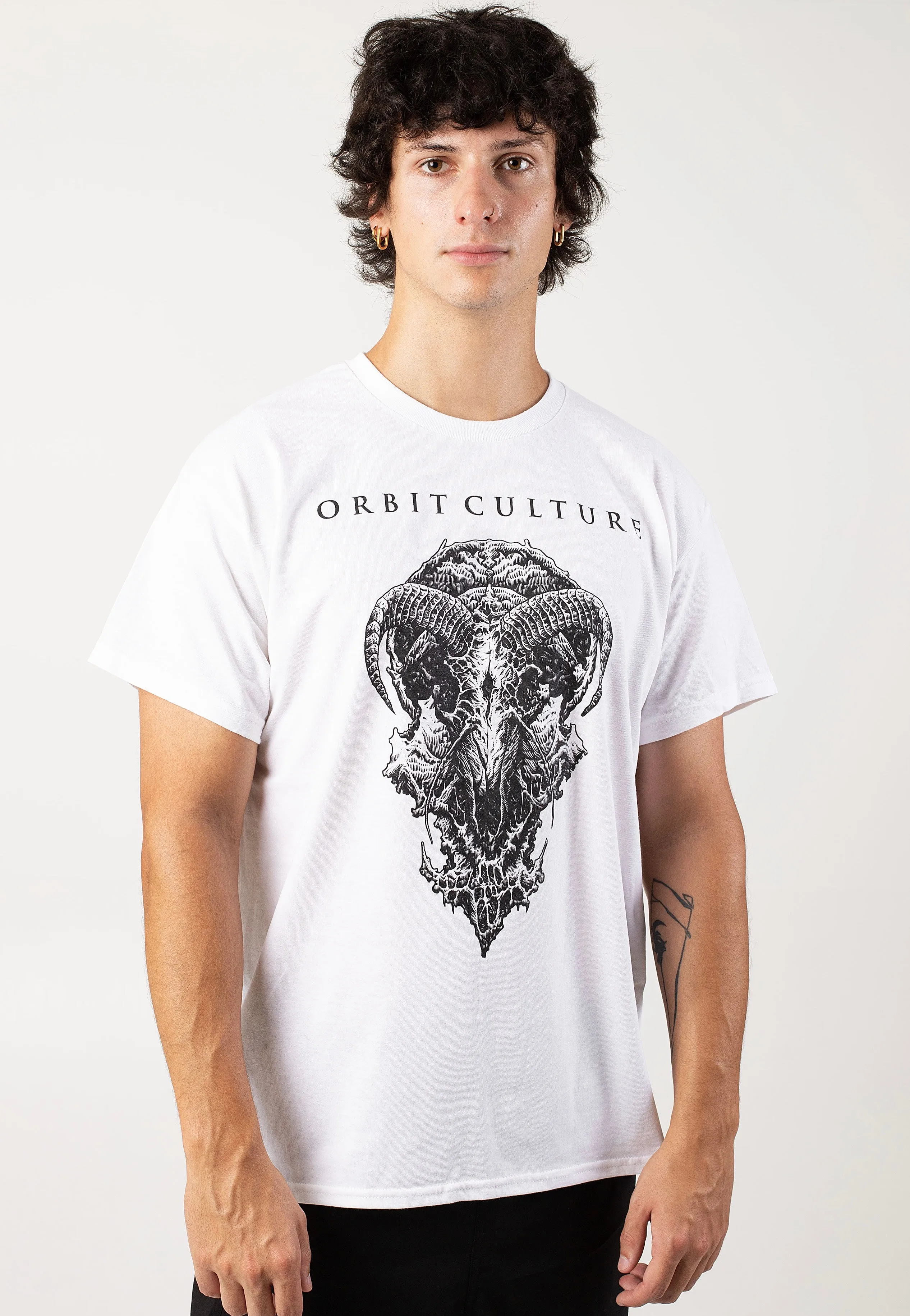 Orbit Culture - Goat Skull White - T-Shirt