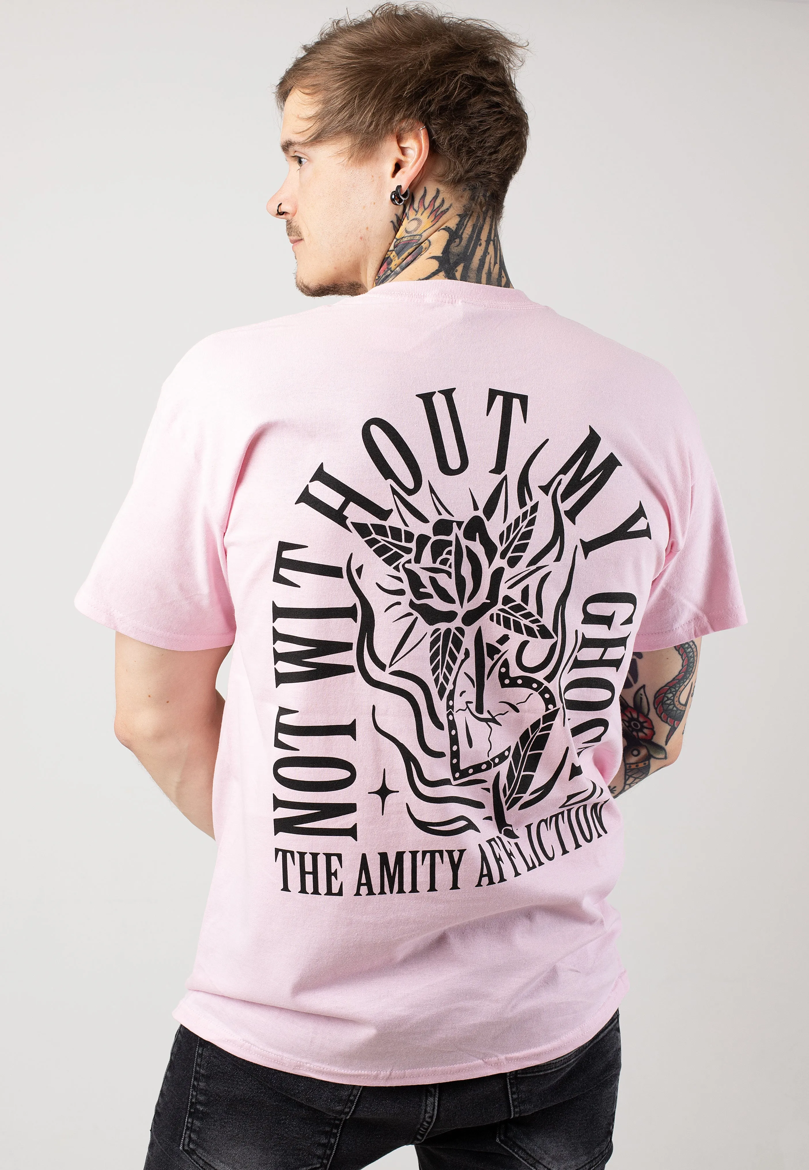 The Amity Affliction - Rose Heart Light Pink - T-Shirt