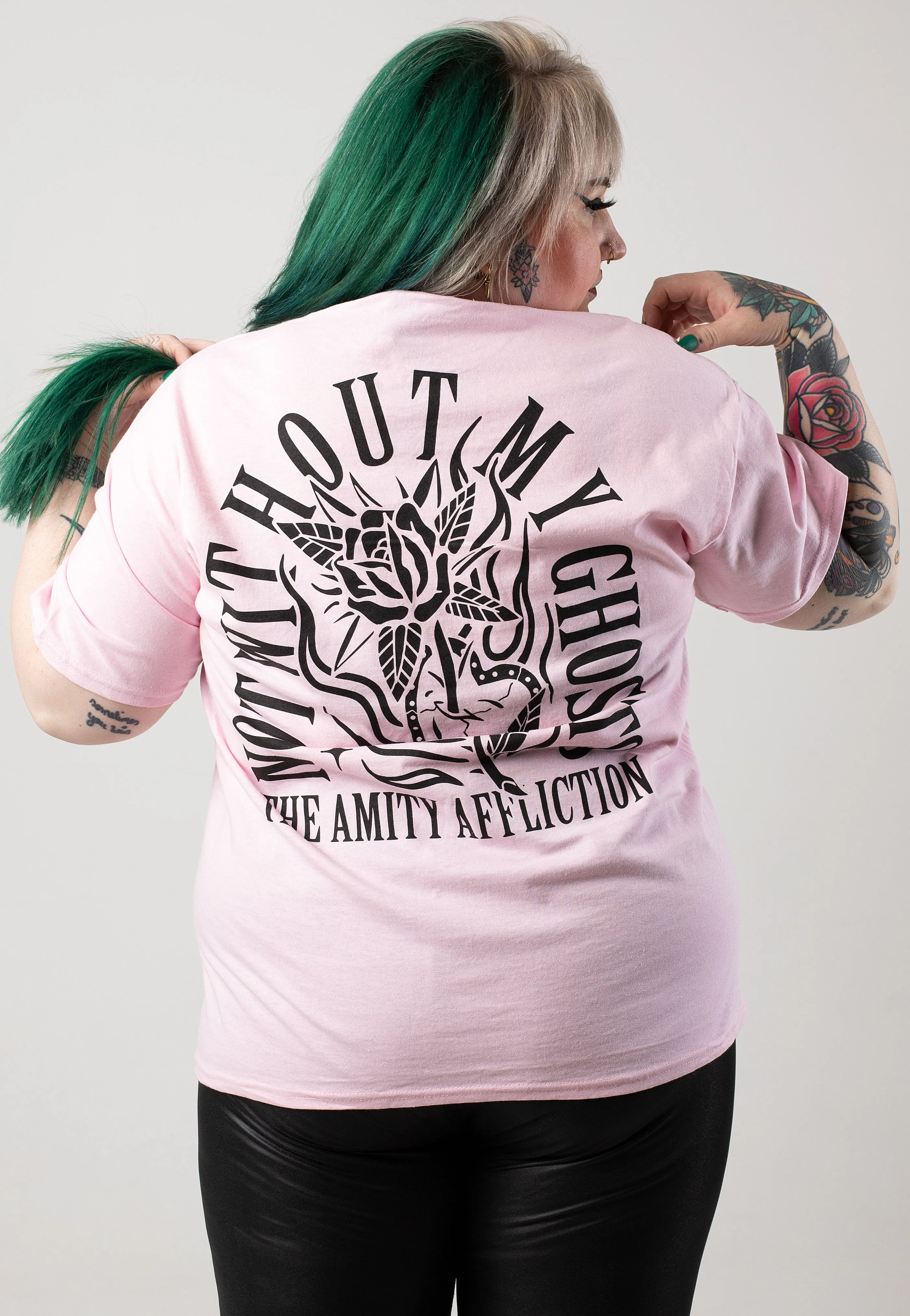 The Amity Affliction - Rose Heart Light Pink - T-Shirt