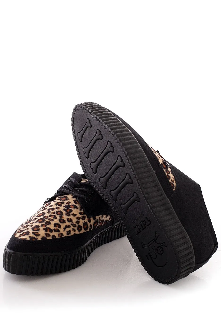 T.U.K. - Pointed Creeper Tan Leopard Vamp - Girl Shoes