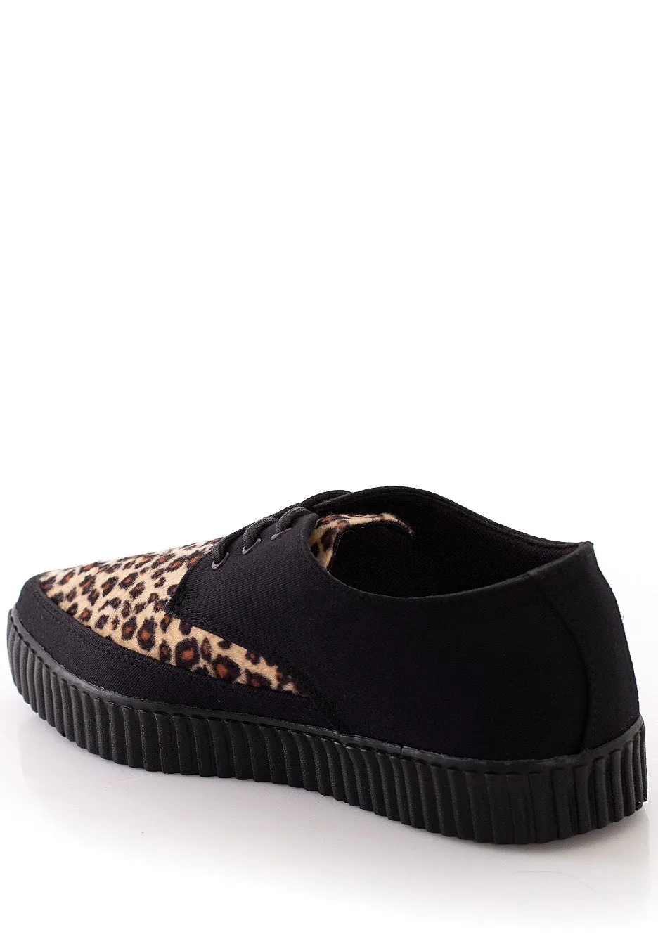 T.U.K. - Pointed Creeper Tan Leopard Vamp - Girl Shoes