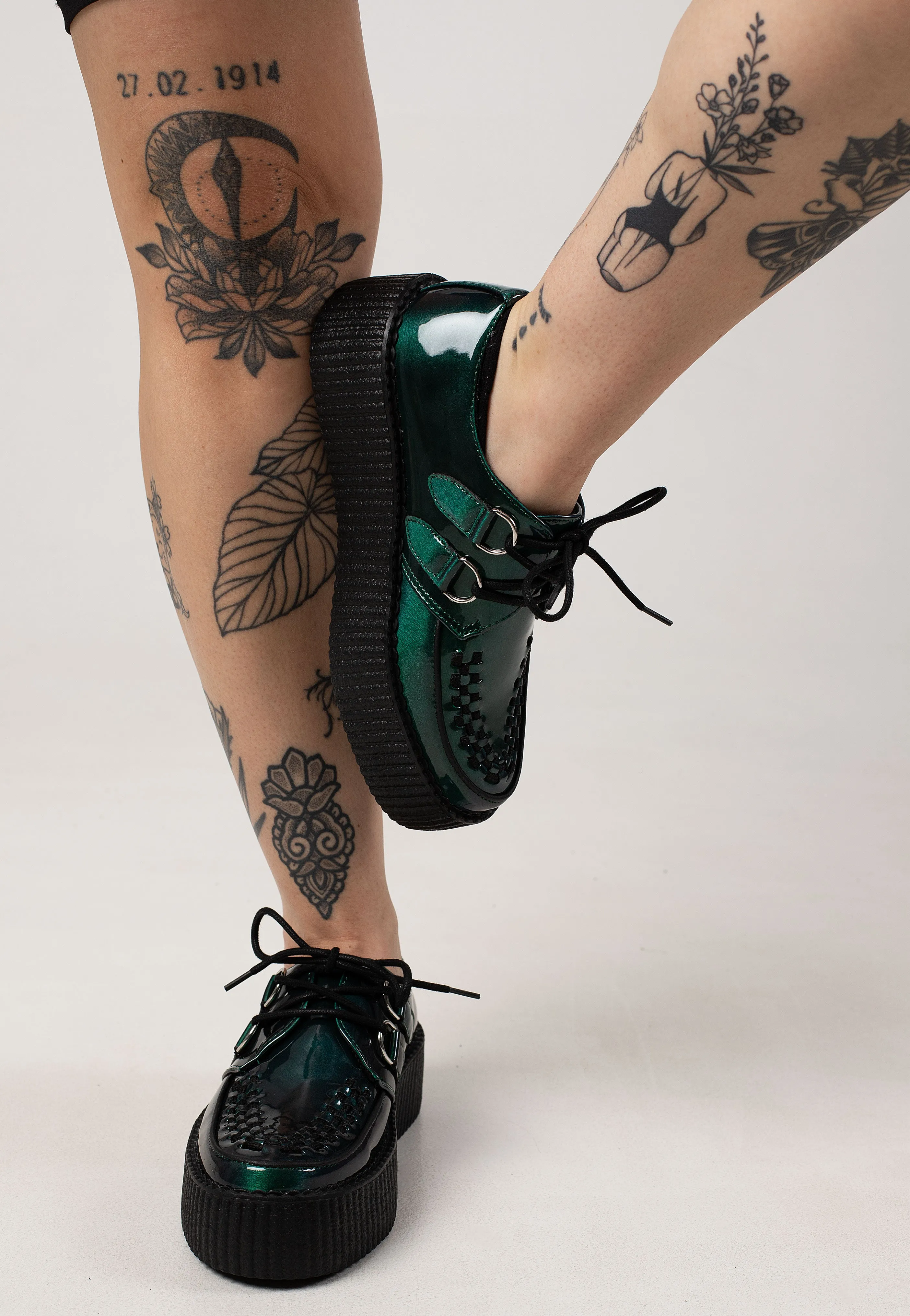 T.U.K. - Viva High Green Metallic - Girl Shoes