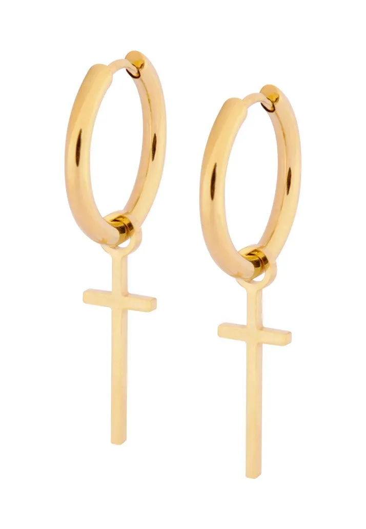 Wildcat - Little Cross Gold - Earrings
