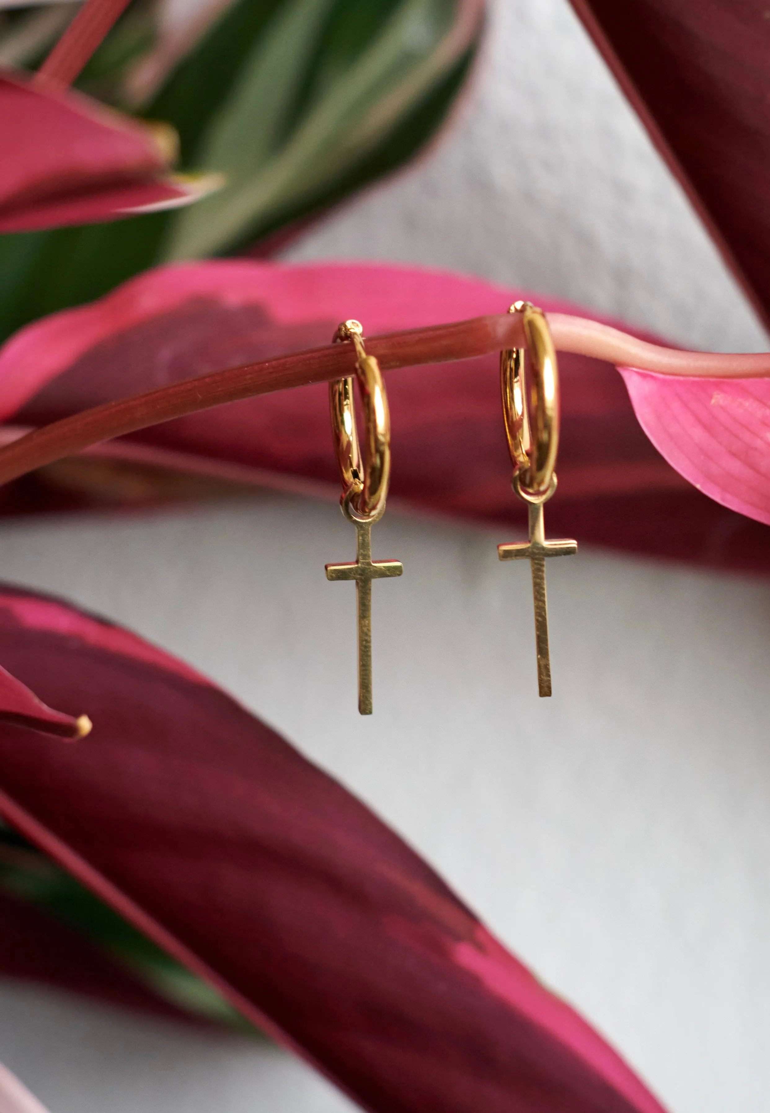 Wildcat - Little Cross Gold - Earrings