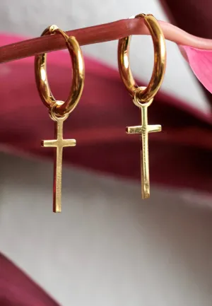 Wildcat - Little Cross Gold - Earrings