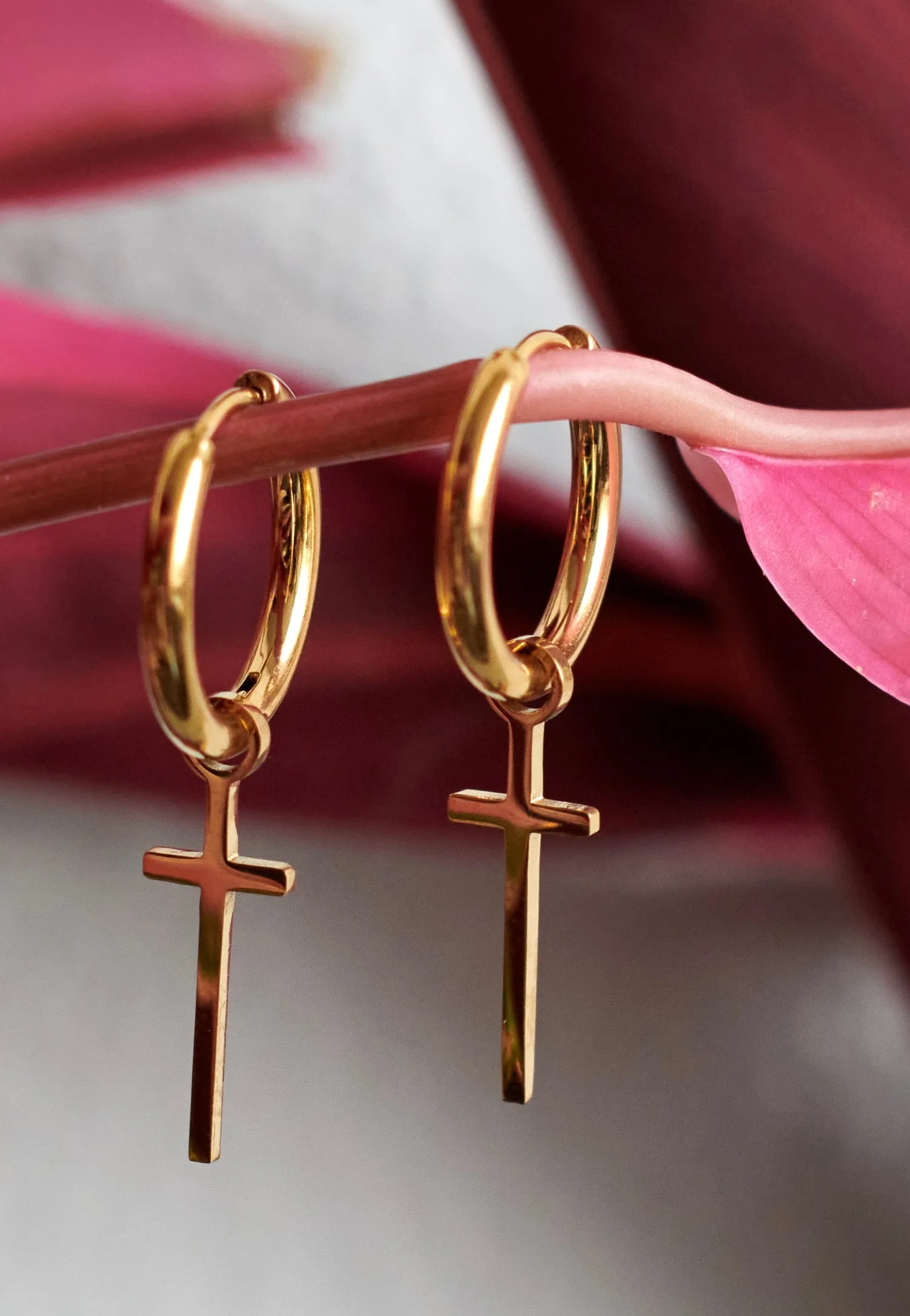 Wildcat - Little Cross Gold - Earrings