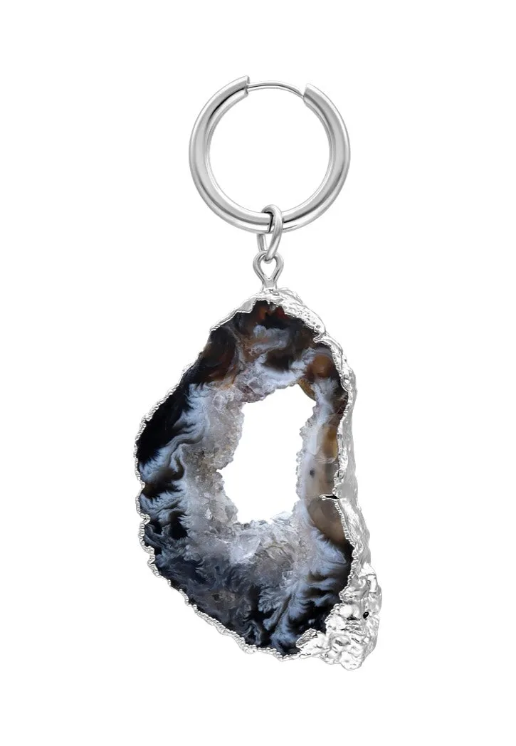 Wildcat - Little Indian Agate Large Silver - Earrings
