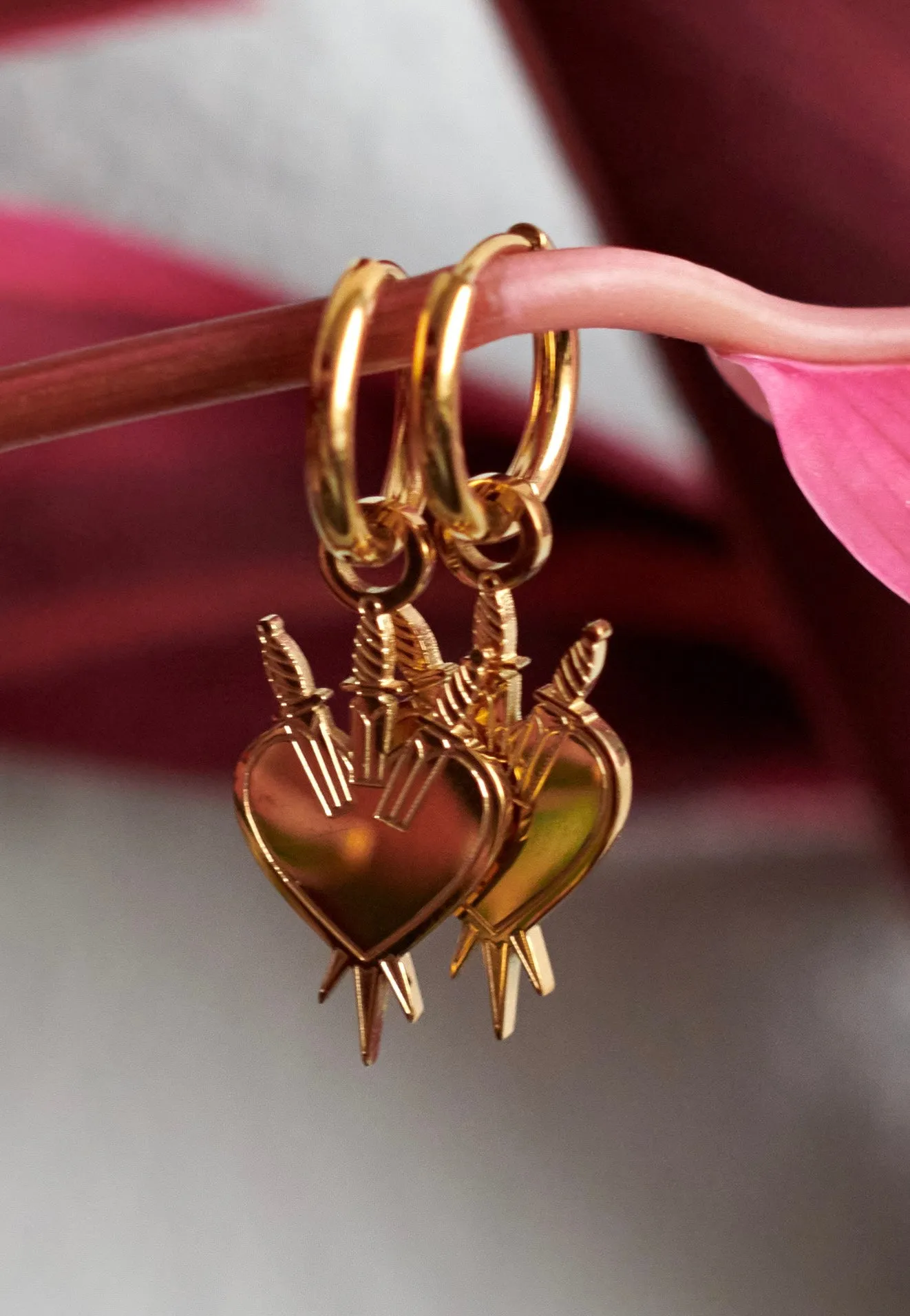 Wildcat - Little Sword Heart Gold - Earrings