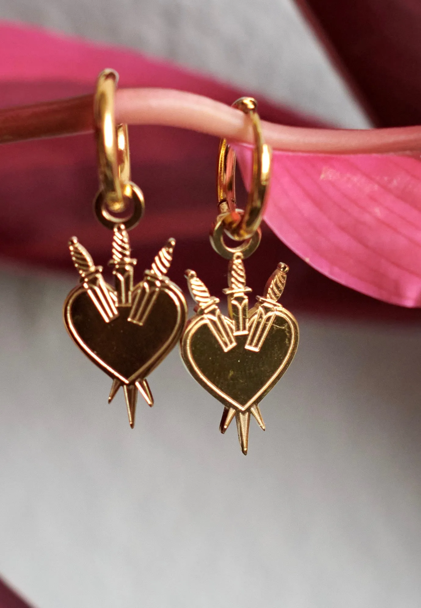 Wildcat - Little Sword Heart Gold - Earrings