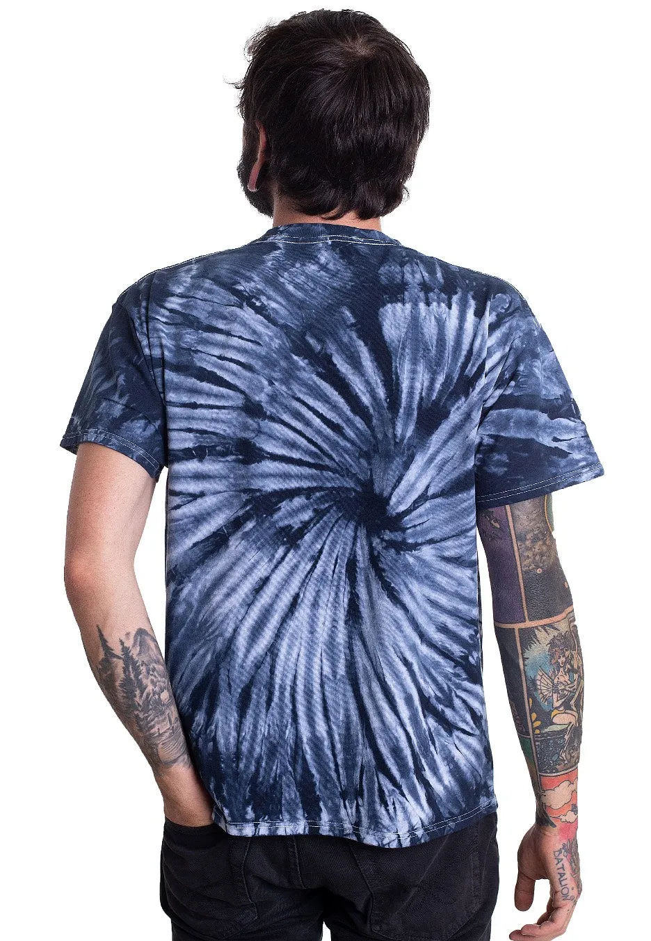 With Confidence - Skull Blue Tie Dye - T-Shirt